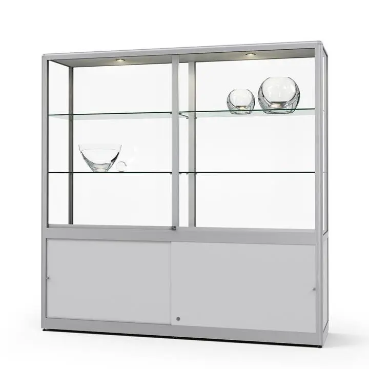 Schrankvitrine - Glasvitrine mit Unterschrank
